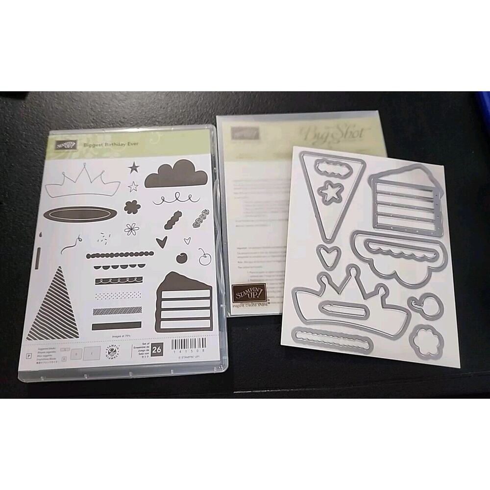 Stampin' Up BIGGEST BIRTHDAY EVER Stamps & WISH BIG Framelits NEW